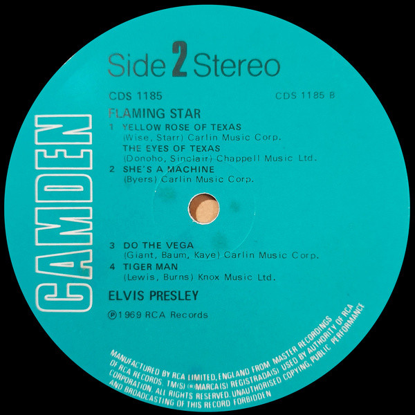 Elvis* - Flaming Star (LP, Album, Comp, RE)