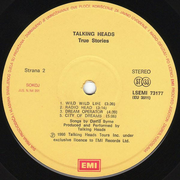 Talking Heads - True Stories (LP, Album)