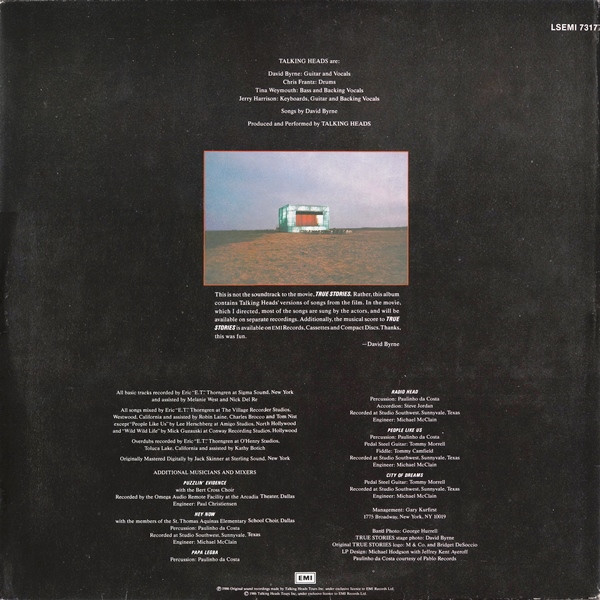 Talking Heads - True Stories (LP, Album)