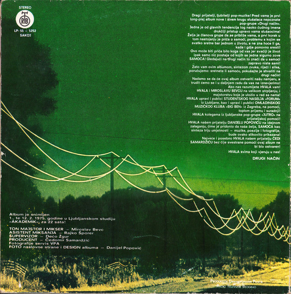 Drugi Način - Drugi Način (LP, Album, RE, RP, Gat)