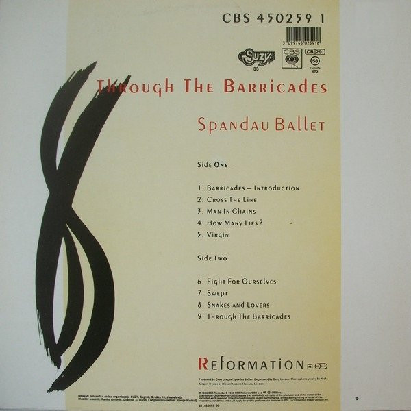 Spandau Ballet - Through The Barricades (LP, Album)