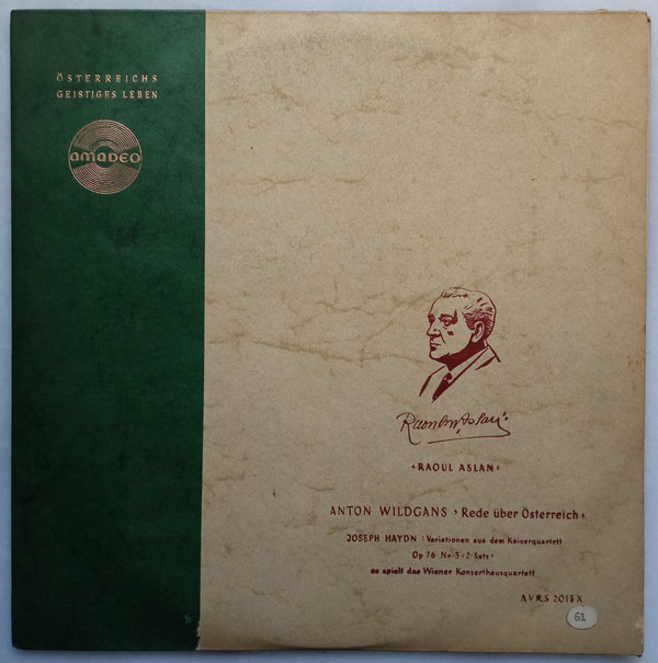 Raoul Aslan, Anton Wildgans, Joseph Haydn, Wiener Konzerthausquartett - Rede Uber Osterreich / Variationen Aus Dem Kaiserquartett Op. 76, Nr. 3, 2. Satz (10