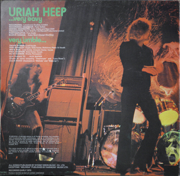 Uriah Heep - ...Very 'Eavy, ...Very 'Umble (LP, Album, Gat)