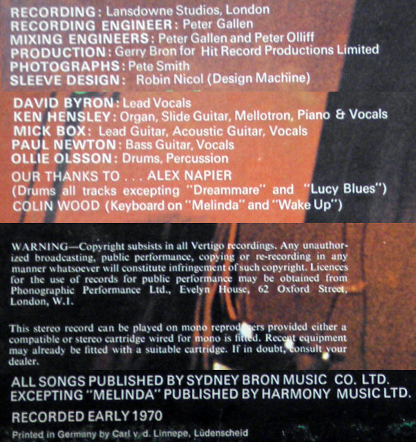 Uriah Heep - ...Very 'Eavy, ...Very 'Umble (LP, Album, Gat)