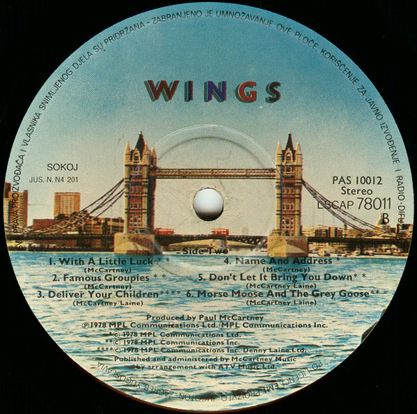 Wings (2) - London Town (LP, Album)
