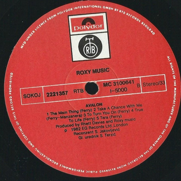 Roxy Music - Avalon (LP, Album)
