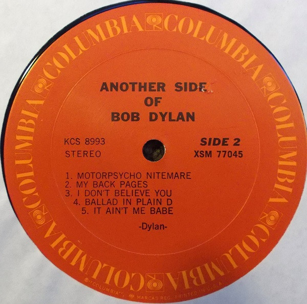 Bob Dylan - Another Side Of Bob Dylan (LP, Album, RE)