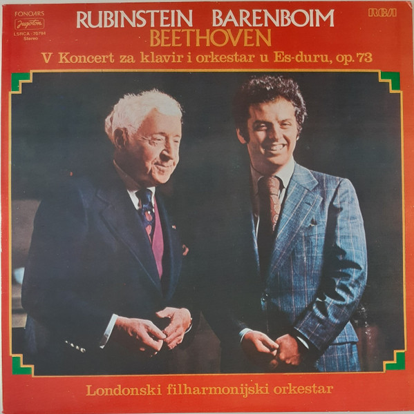 Beethoven*, Rubinstein*, Barenboim*, Londonski Filharmonijski Orkestar* - V Koncert Za Klavir I Orkestar U Es-duru, Op. 73 (LP)