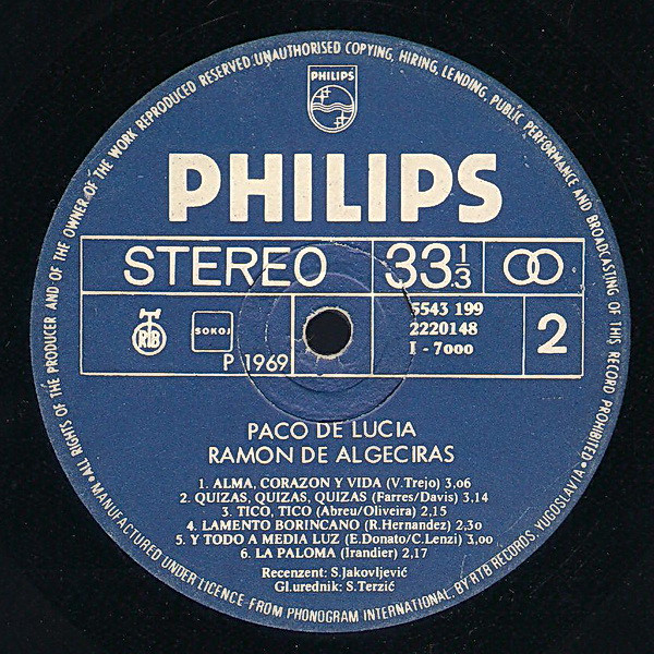 Paco De Lucia* Y Ramon De Algeciras* - En Hispanoamerica (LP, Album)