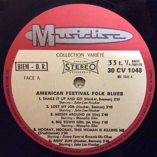 Various - American Festival Folk Blues (LP, Comp)