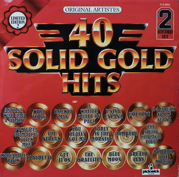 Various - 40 Solid Gold Hits (2xLP, Comp, Ltd)