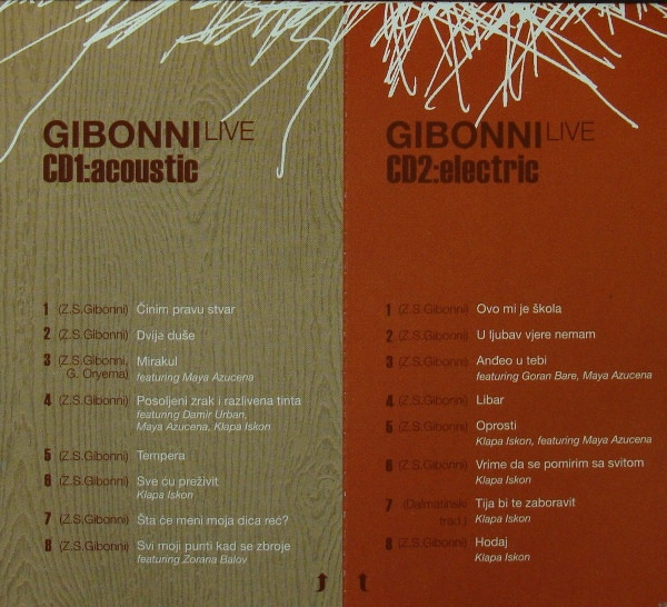 Gibonni* - Live Acoustic:Electric (2xCD, Album)