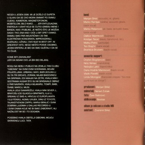 Gibonni* - Live Acoustic:Electric (2xCD, Album)