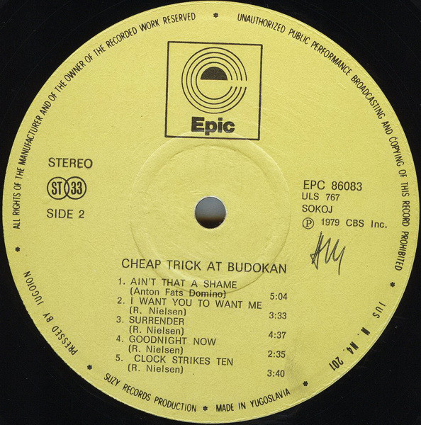 Cheap Trick - At Budokan (LP, Album, Gat)