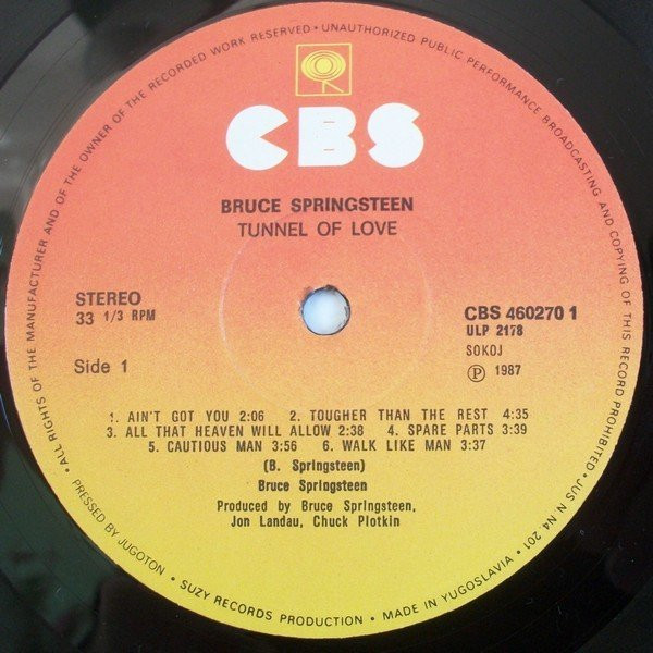 Bruce Springsteen - Tunnel Of Love (LP, Album)