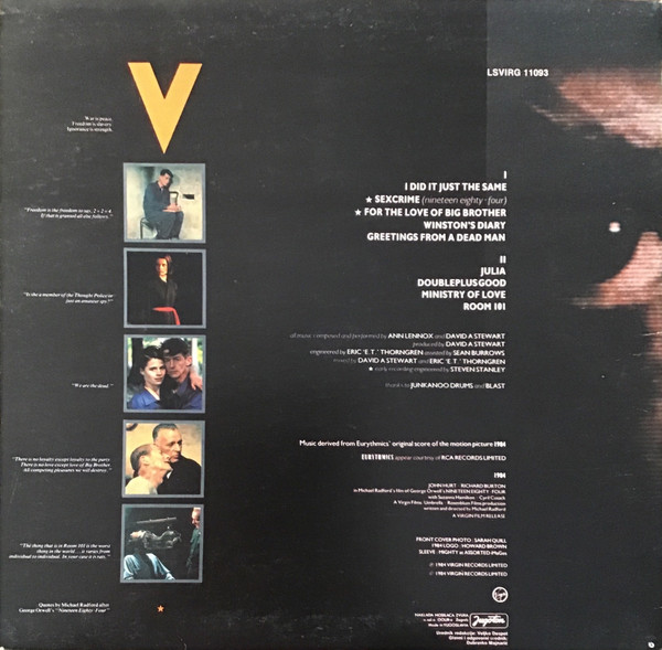 Eurythmics - 1984 (For The Love Of Big Brother) (LP, Album)