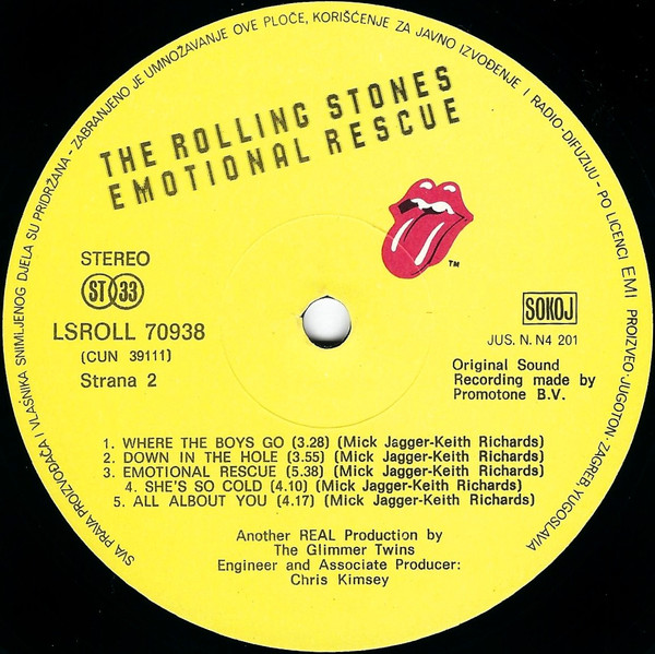 The Rolling Stones - Emotional Rescue (LP, Album)