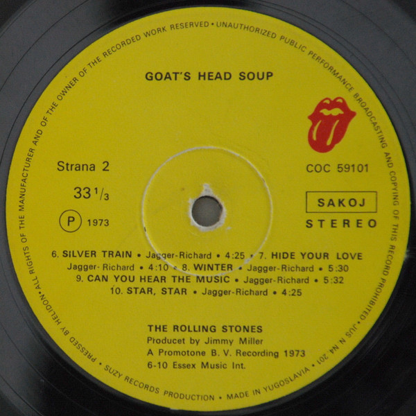 The Rolling Stones - Goat's Head Soup (LP, Album)