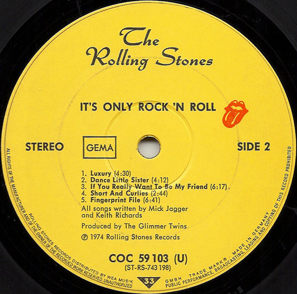 The Rolling Stones - It's Only Rock 'N Roll (LP, Album)