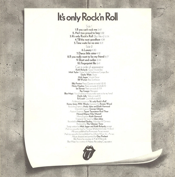 The Rolling Stones - It's Only Rock 'N Roll (LP, Album)