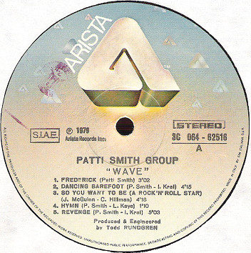 Patti Smith Group - Wave (LP, Album)