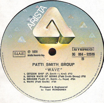Patti Smith Group - Wave (LP, Album)