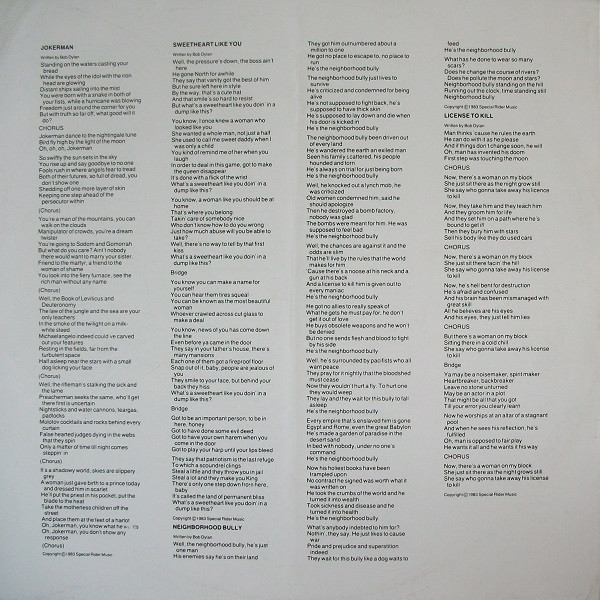 Bob Dylan - Infidels (LP, Album)