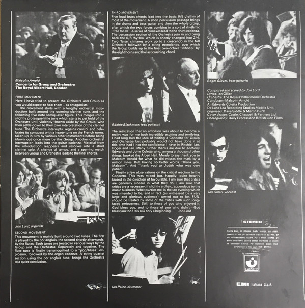 Deep Purple, The Royal Philharmonic Orchestra Conducted By Malcolm Arnold - Concerto For Group And Orchestra (LP, Album, RP)