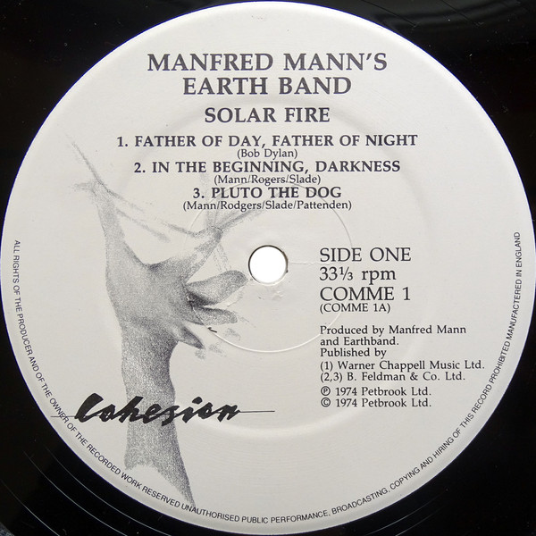 Manfred Mann's Earth Band - Solar Fire (LP, Album, RE)