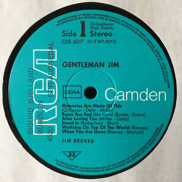 Jim Reeves - Gentleman Jim (LP, Album)