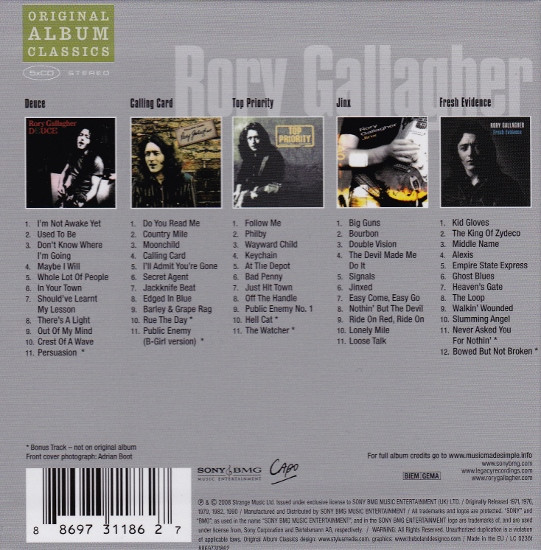 Rory Gallagher - Original Album Classics (Box, Comp + CD, Album, RE + CD, Album, RE + CD, Al)