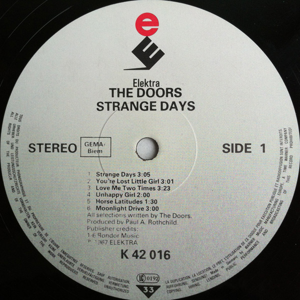 The Doors - Strange Days (LP, Album, RE)