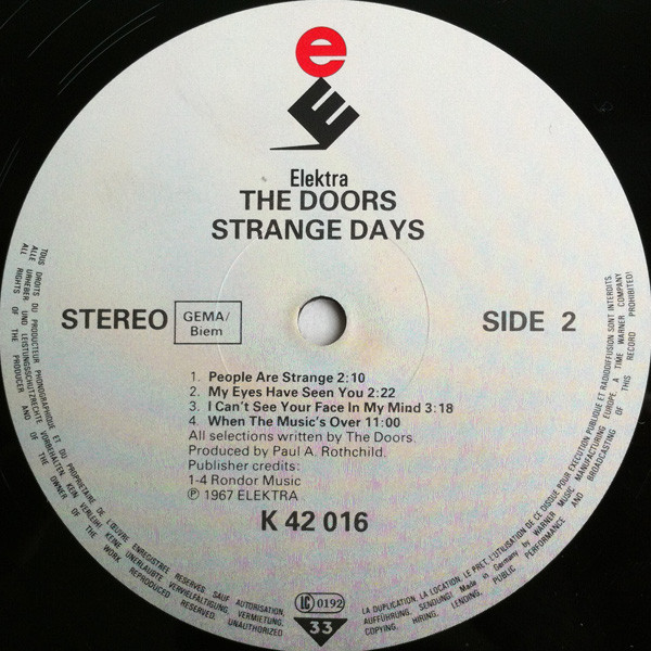 The Doors - Strange Days (LP, Album, RE)