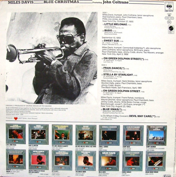 Miles Davis - Blue Christmas (LP, Comp, Mono)