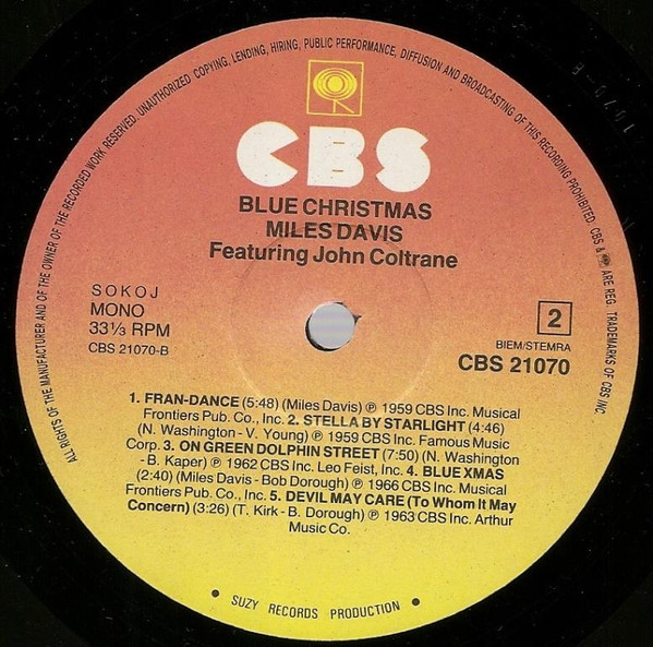 Miles Davis - Blue Christmas (LP, Comp, Mono)