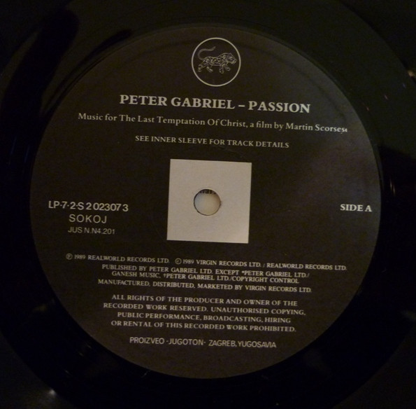 Peter Gabriel - Passion (2xLP, Album)