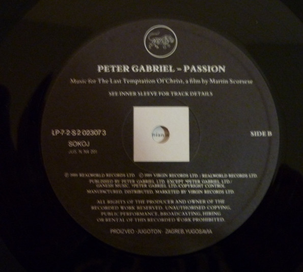 Peter Gabriel - Passion (2xLP, Album)