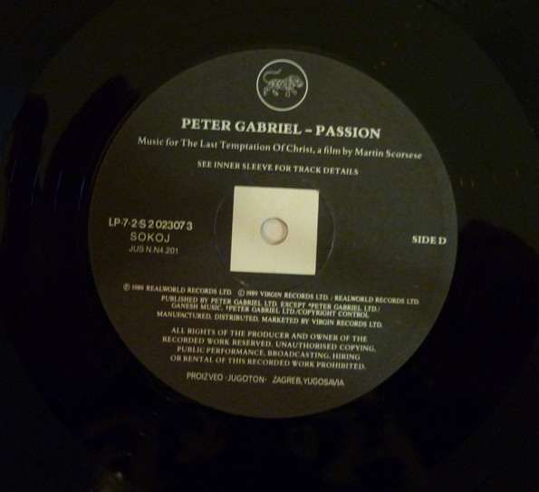 Peter Gabriel - Passion (2xLP, Album)