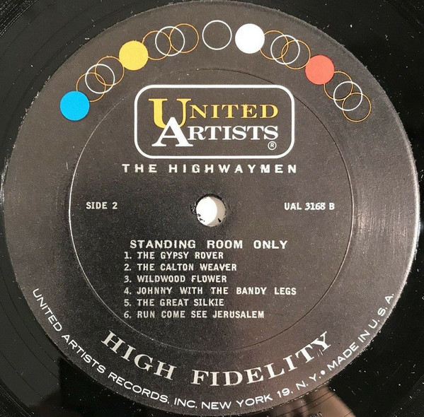 The Highwaymen* - Standing Room Only! (LP, Album, Mono)