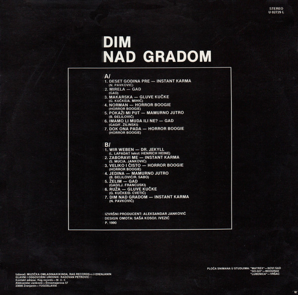 Various - Dim Nad Gradom (LP, Comp)