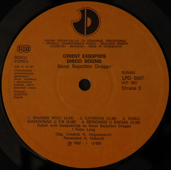 Šezai Bajazitov Dragan - Orient Express Disco Sound (LP, Album)
