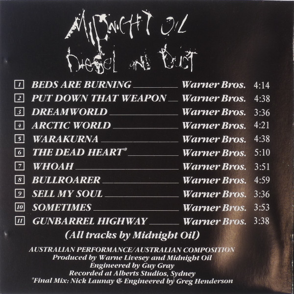 Midnight Oil - Diesel And Dust (CD, RE)
