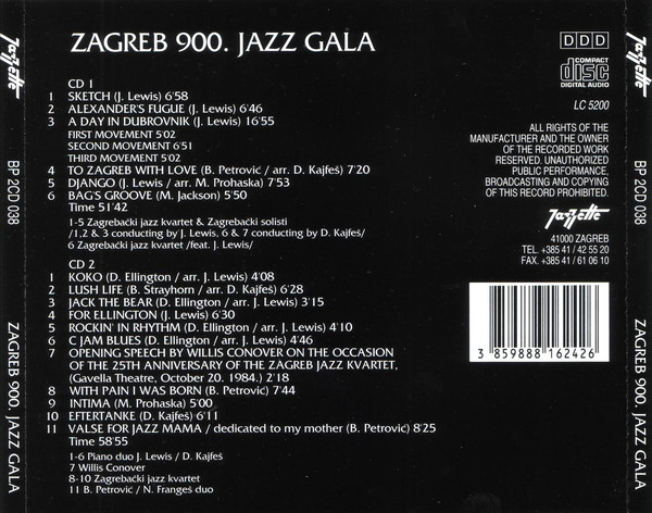 Various - Zagreb 900. Jazz Gala (2xCD, Album)