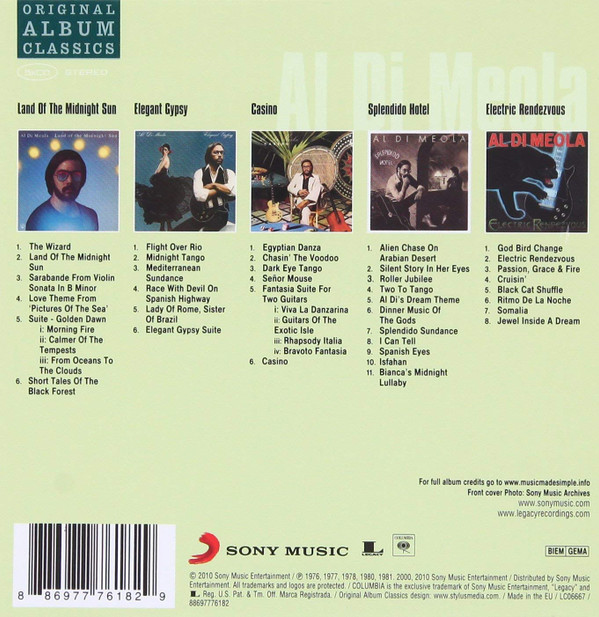 Al Di Meola - Original Album Classics (Box, Comp, RM + CD, Album, RE + CD, Album, RE + CD)