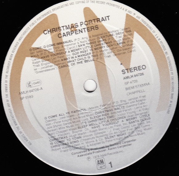 Carpenters - Christmas Portrait (LP, Album)