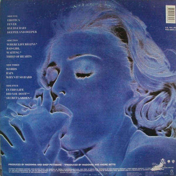 Madonna - Erotica (2xLP, Album)