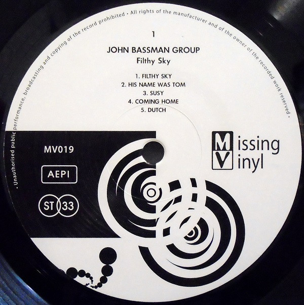 John Bassman Group - Filthy Sky (LP, Album, Ltd, RE, RM)