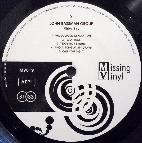 John Bassman Group - Filthy Sky (LP, Album, Ltd, RE, RM)