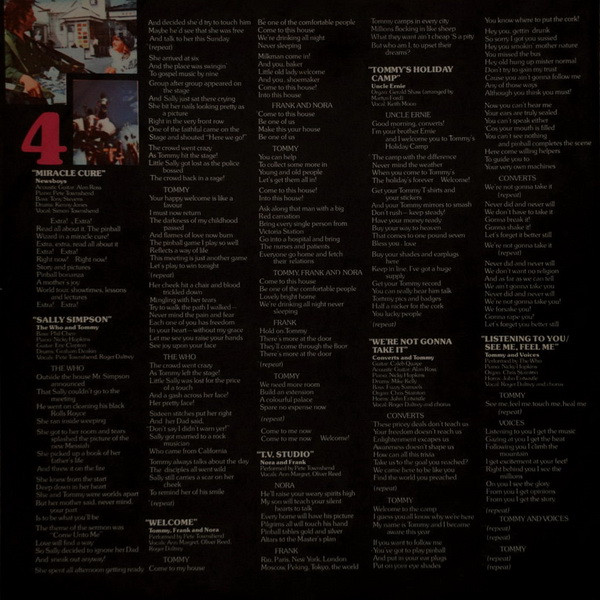 The Who Tommy Original Soundtrack Recording 2xlp Album