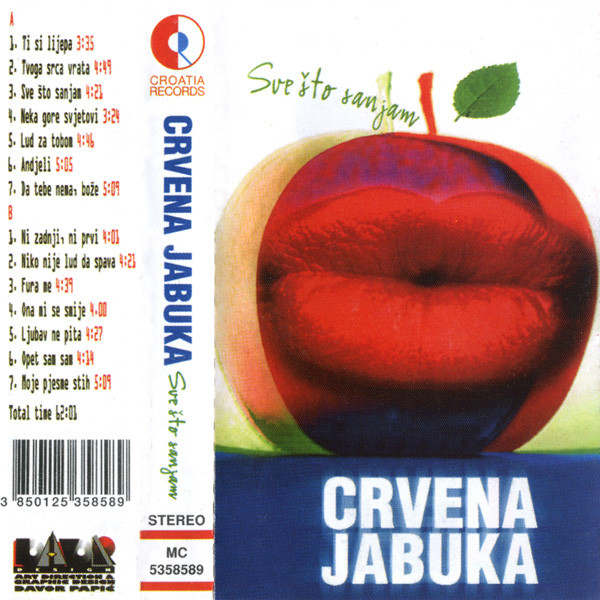 Crvena Jabuka - Sve Što Sanjam (Cass, Album)